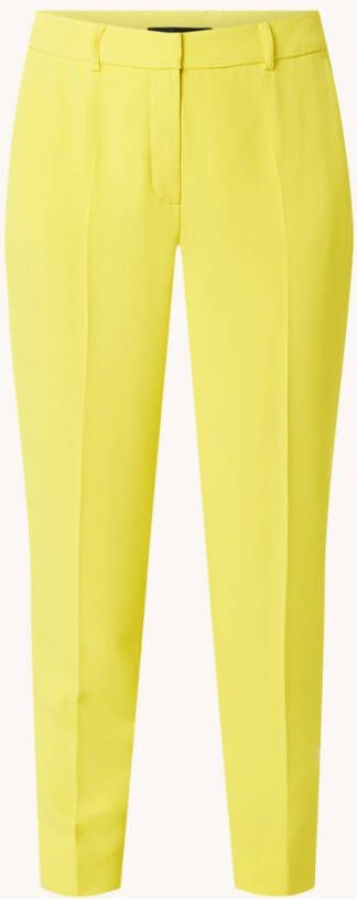 Taifun High waist slim fit pantalon met persplooi