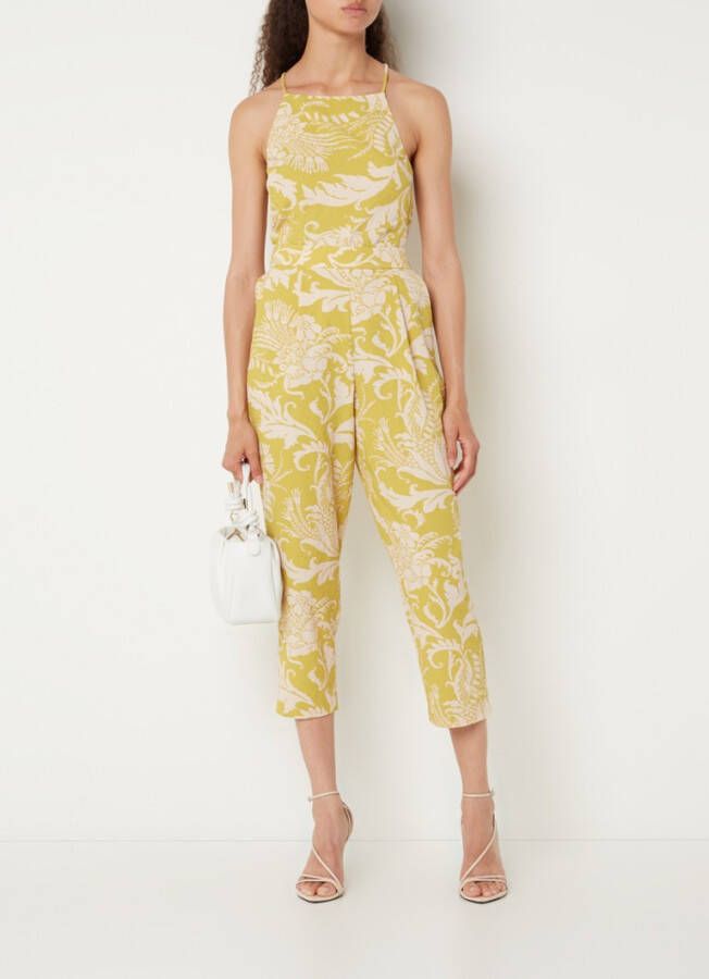 Ted Baker Kaylani high waist tapered fit cropped broek met print