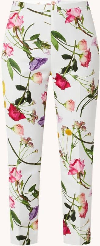 Ted Baker Ziaaht high waist tapered fit pantalon met bloemenprint