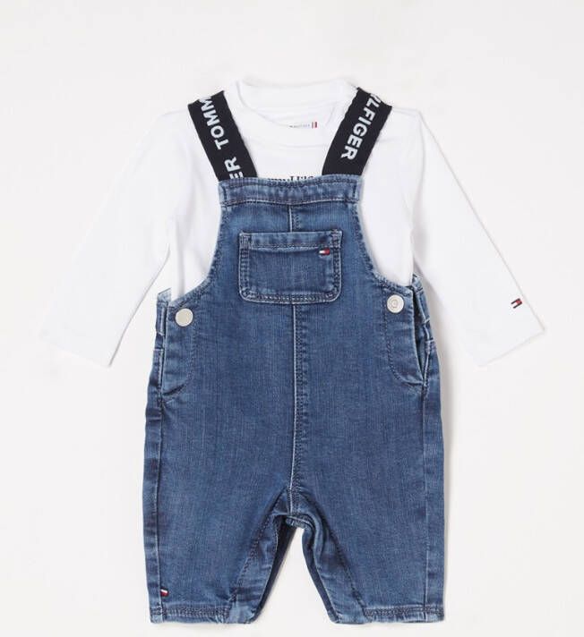 Tommy Hilfiger Babyset met tuinbroek en longsleeve 2 delig