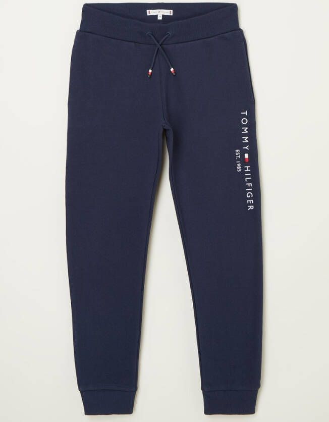 Tommy Hilfiger unisex joggingbroek van biologisch katoen donkerblauw