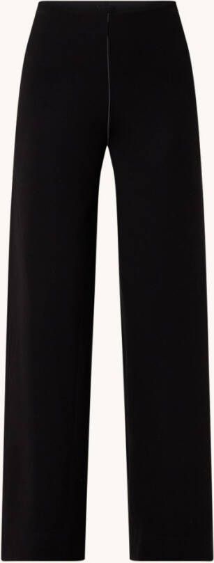 Vanilia Donkerblauwe Flared Broek Tube Trousers Double Punto