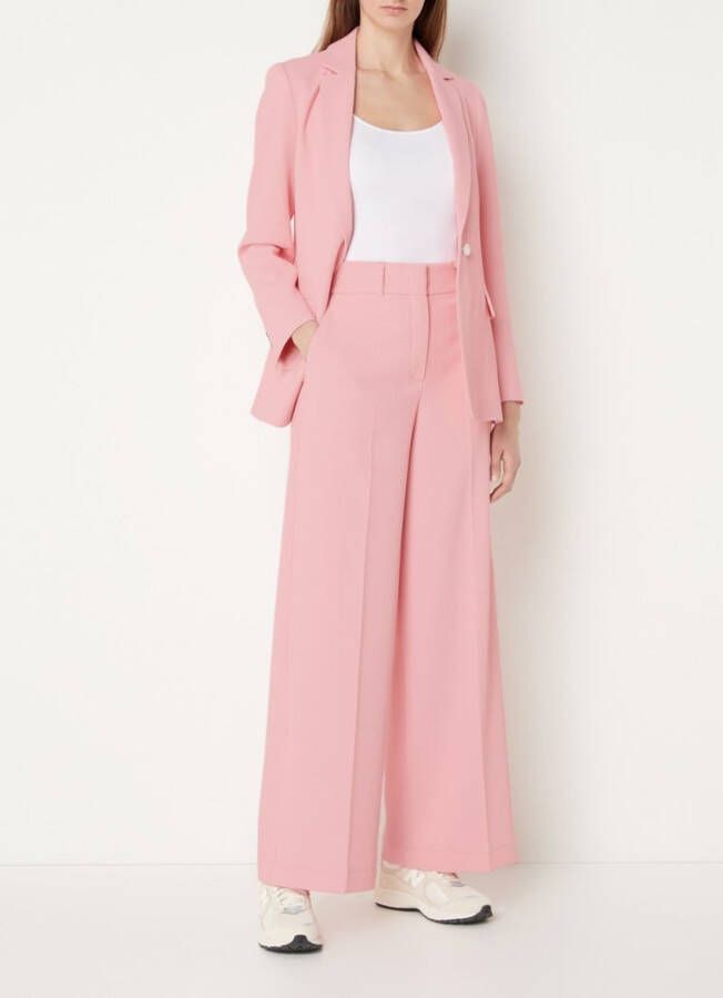 Vanilia High waist wide fit pantalon met structuur