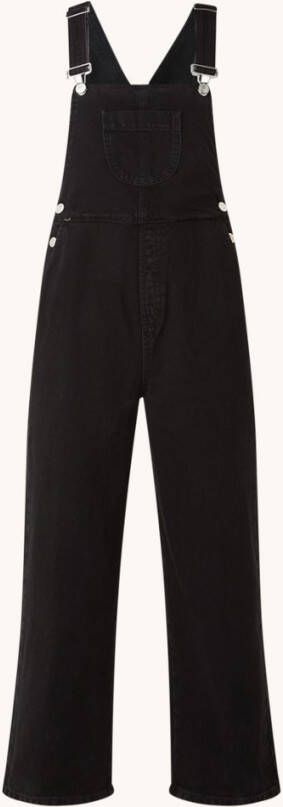 Whistles Leni loose fit cropped tuinbroek van denim met gekleurde wassing