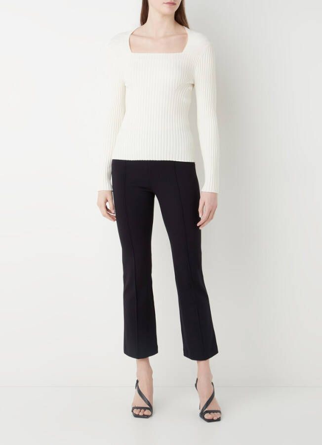 Wolford Grazia high waist flared fit cropped broek met siernaad