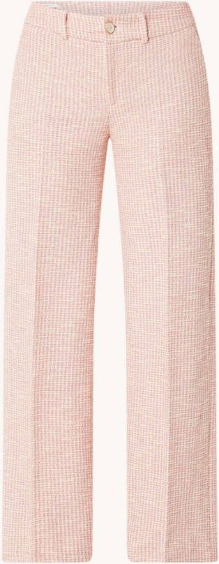 Xandres Blossom high waist straight fit pantlon van bouclé