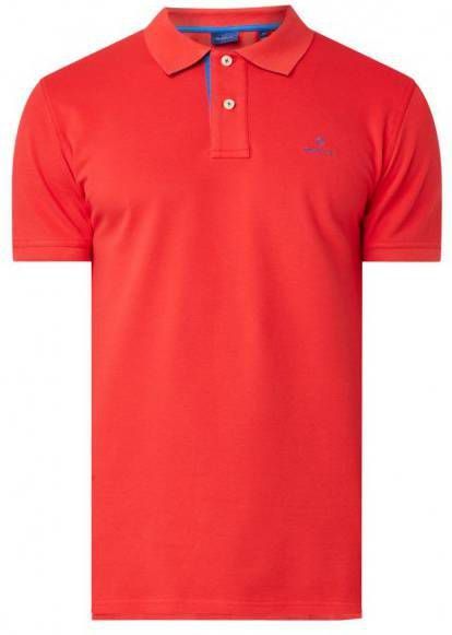 Gant Poloshirt CONTRAST COLLAR PIQUE RUGGER vormvast door elastan