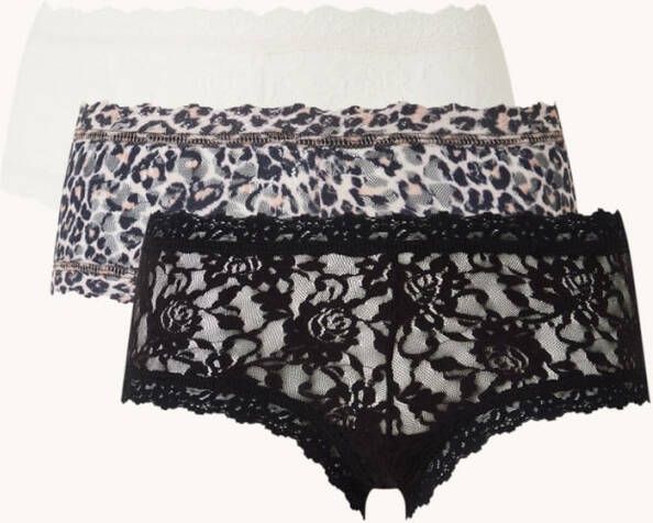 Hanky Panky Signature Lace shorty van kant in 3 pack
