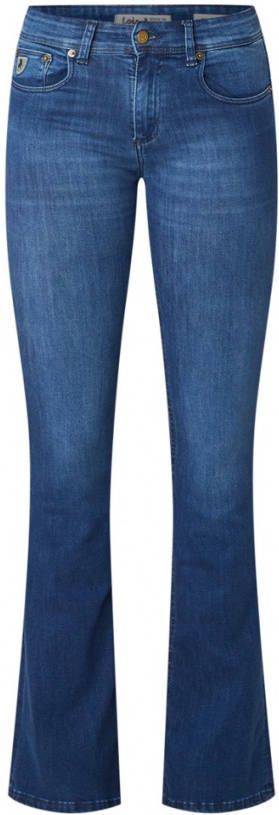 Blå Lois High Rise Flare- Leia Rinse Bukse