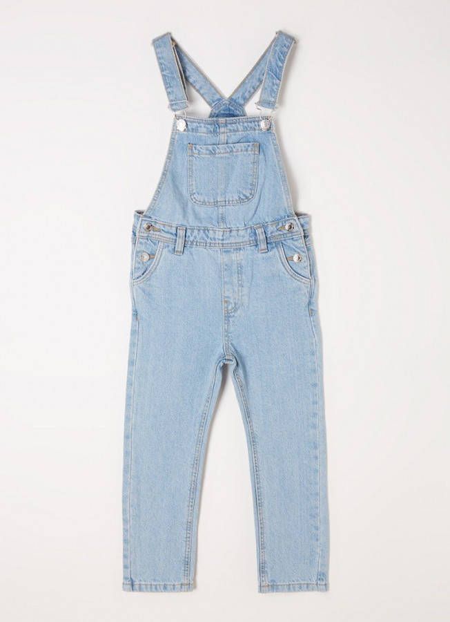 Mango Amara straight leg tuinbroek van denim