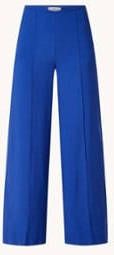 Mango High waist wide fit pantalon met siernaad