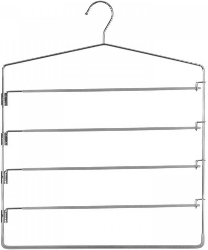 5Five Metalen Kledinghanger/broekhanger Voor 4 Broeken 37 X 48 Cm Kledinghangers