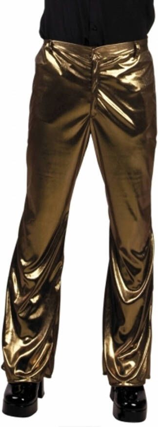 Boland Glimmende Gouden Disco Broek Carnavalskostuums