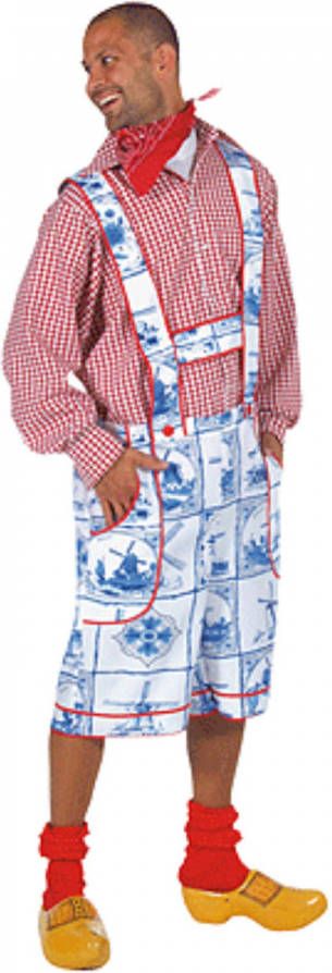 Merkloos Delftsblauwe Tuinbroek 48 50(S) Carnavalskostuums