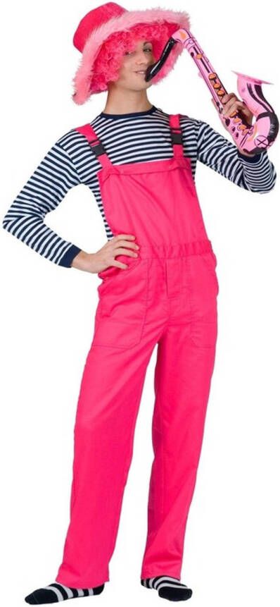 Merkloos Neon Roze Tuinbroek Verkleedkleding Voor Volwassenen L Carnavalsbroeken