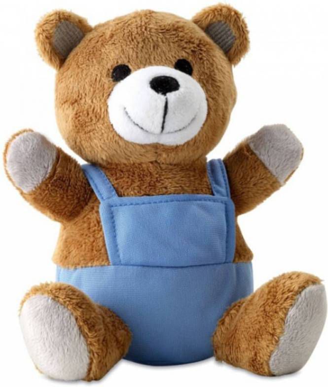 Merkloos Pluche Teddybeer Met Blauwe Outfit Knuffelberen