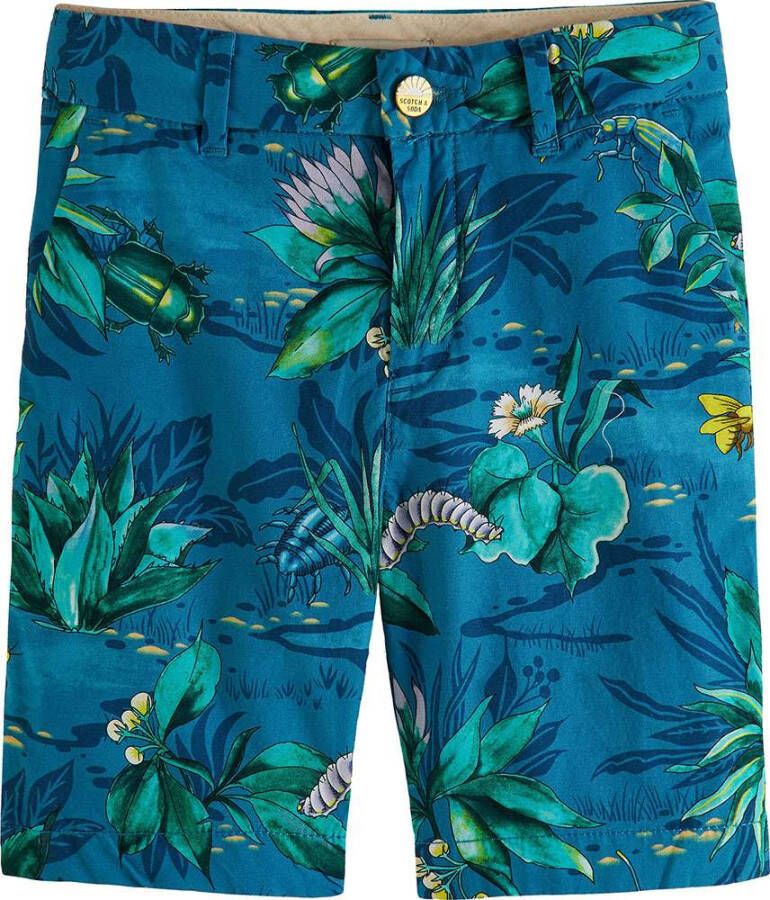 Scotch & Soda Halflange chinoshort met print