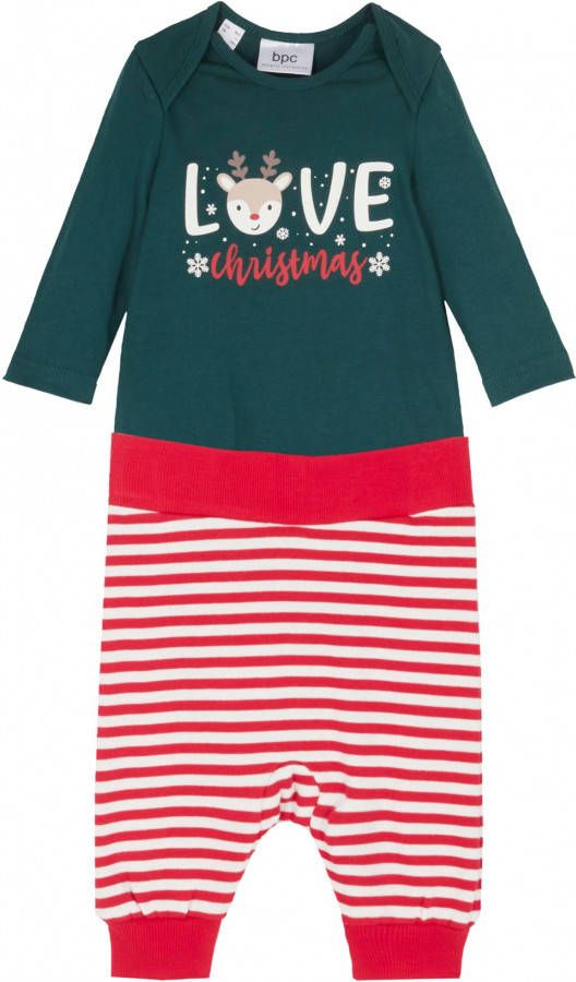 bonprix Baby rompertje met lange mouwen en sweatpants van biologisch katoen(2 dlg. set )