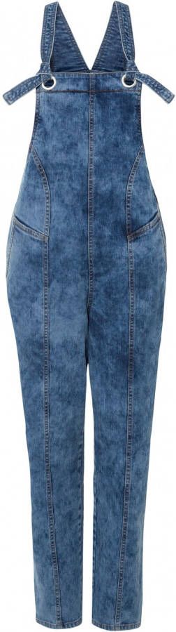 bonprix Denim tuinbroek met deelnaden van biologisch katoen