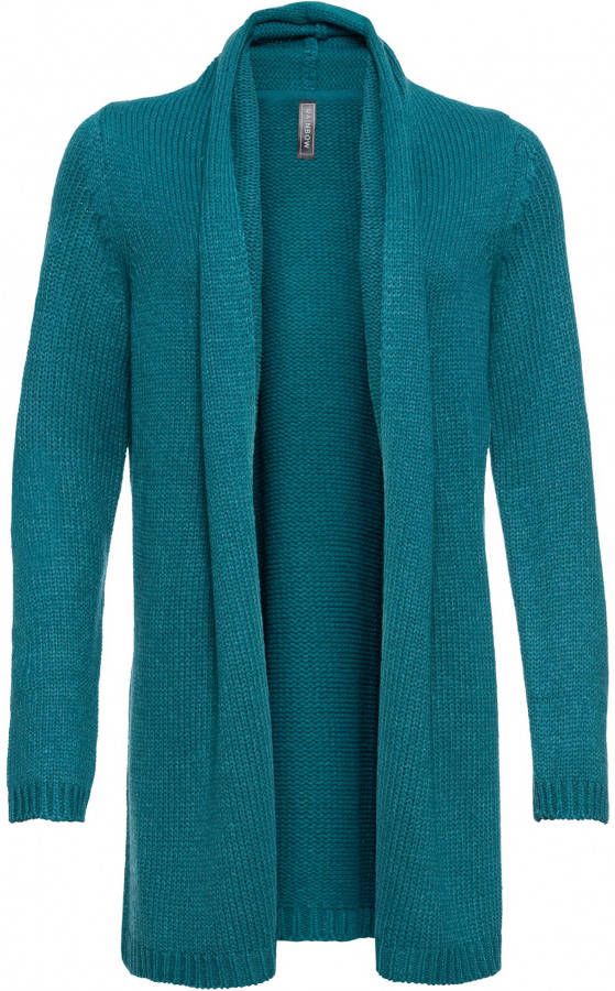 RAINBOW Gebreid vest, blauwgroen, 100% acryl