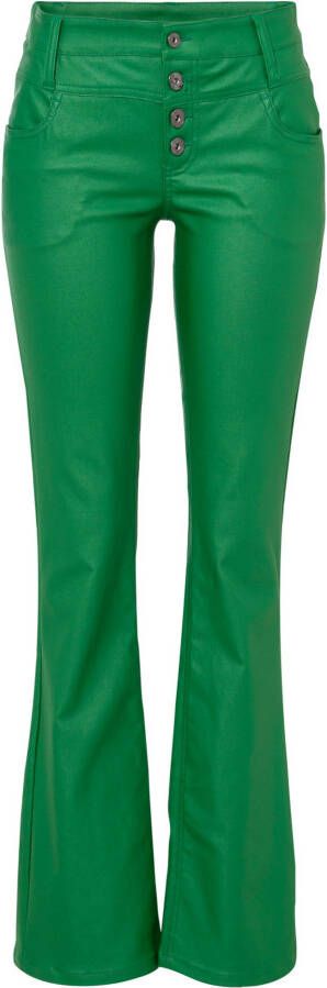 bonprix Imitatieleren flared broek