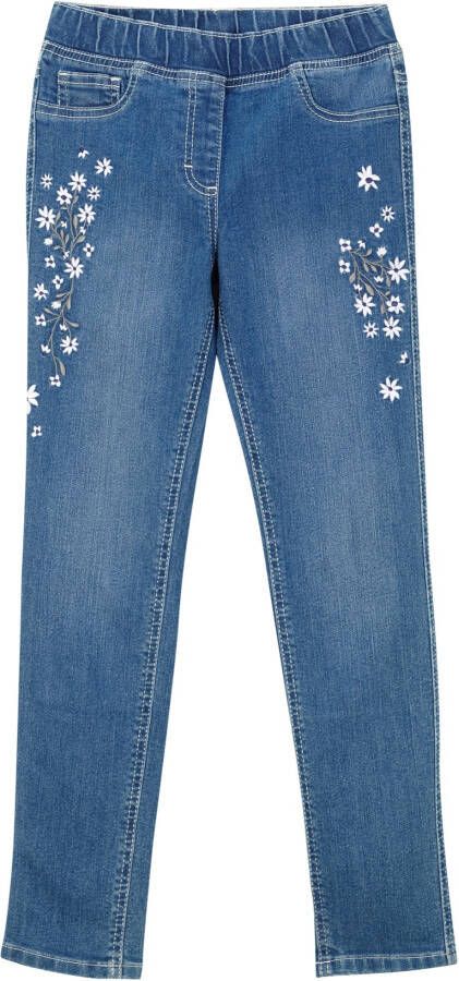 bonprix Meisjes jegging met bloemenborduursel