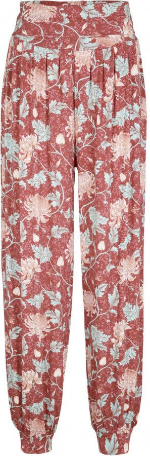 bpc bonprix collection Jersey harembroek met comfortband, loose fit, marsalabruin gebloemd