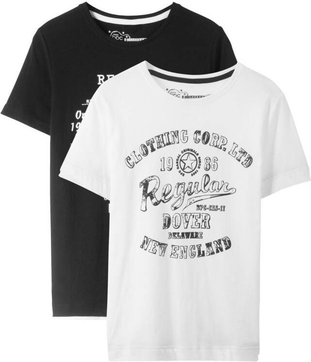 bonprix Jongens T shirt(set van 2)van biologisch katoen