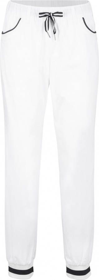 bpc bonprix collection Papertouch broek met geribde band, wit