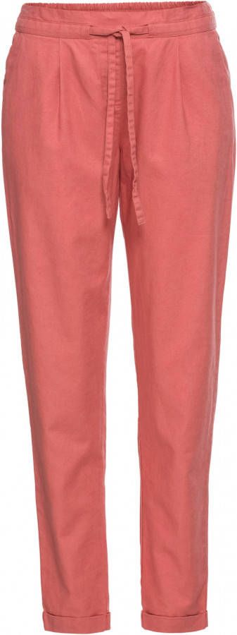 BODYFLIRT Linnen broek, rabarber, 55% linnen, 45% katoen
