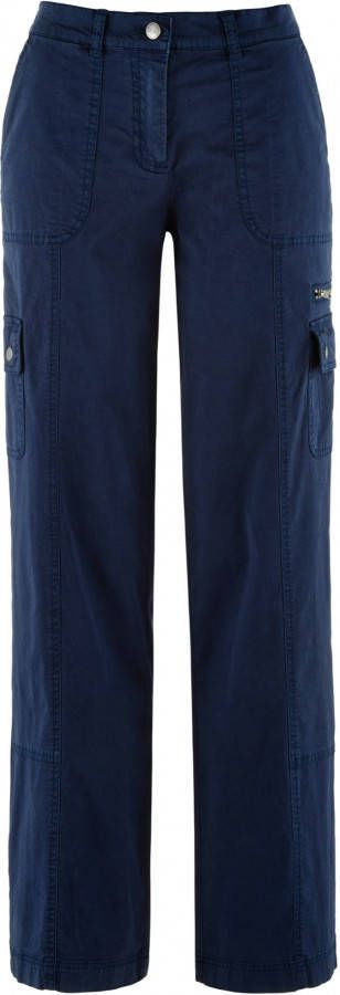 bonprix Loose fit cargo broek van katoen met comfortband