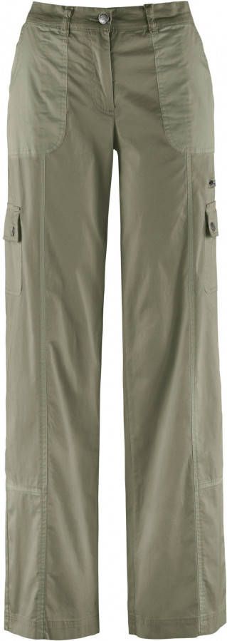 bonprix Loose fit cargo broek van katoen met comfortband