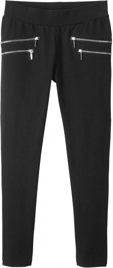 bonprix Meisjes stretch broek met ritsjes opzij