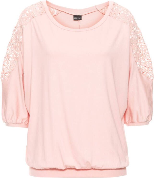 bonprix Oversized shirt met kant