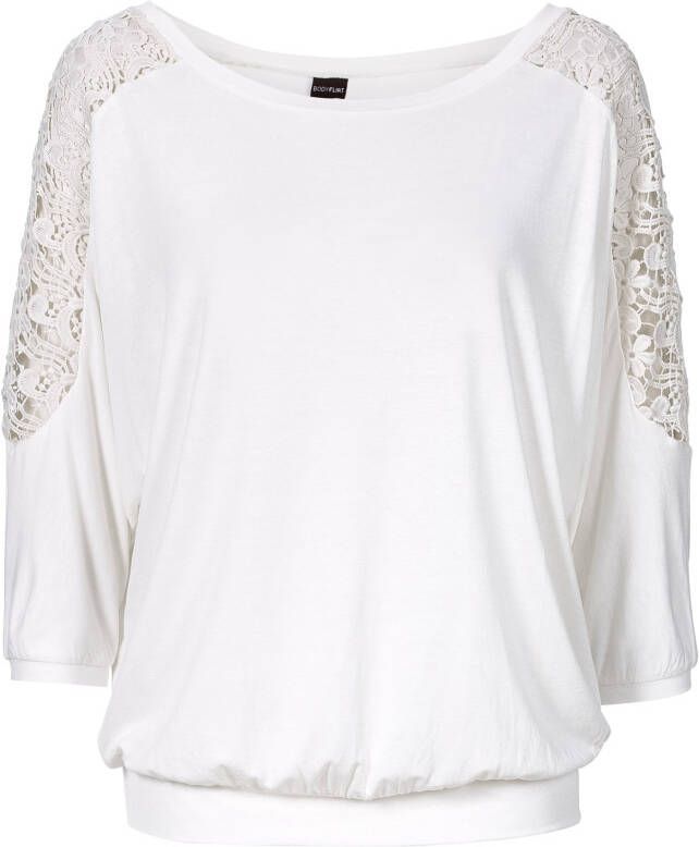 bonprix Oversized shirt met kant