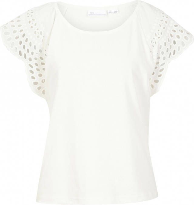 bonprix Shirt met broderie anglaise