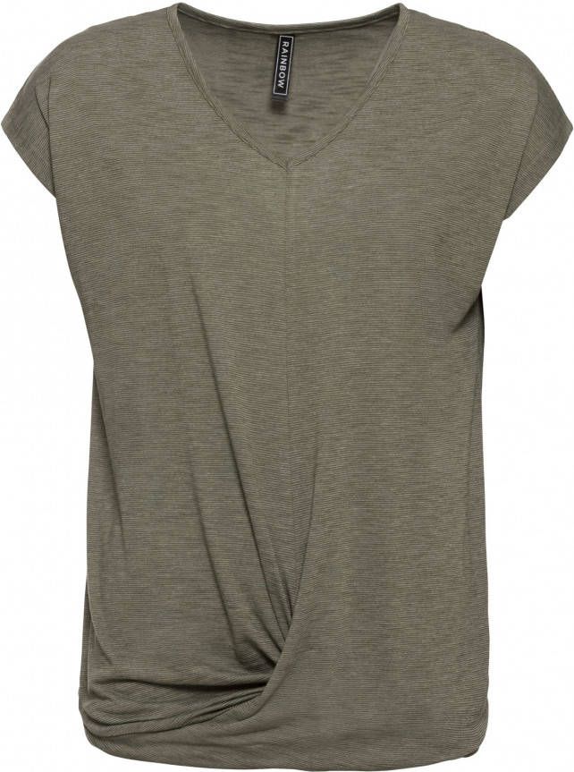 RAINBOW Shirt, kleigroen gemêleerd, 50% polyester, 50% viscose