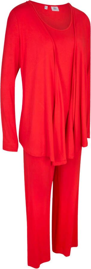 bonprix Shirt, vest en broek(3 dlg. set)met viscose