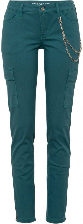bonprix Skinny cargo broek met kettingdetail
