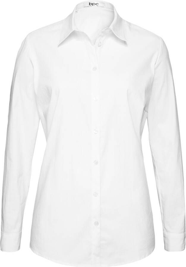 bpc bonprix collection Stretch blouse, lange mouw, wit