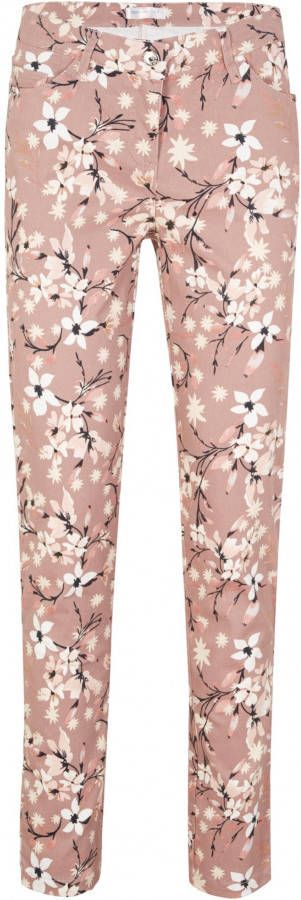 bonprix Stretch broek met bloemenprint