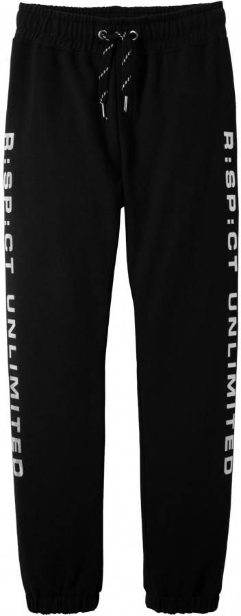 bonprix Jongens sweatpants met zilveren print, slim fit