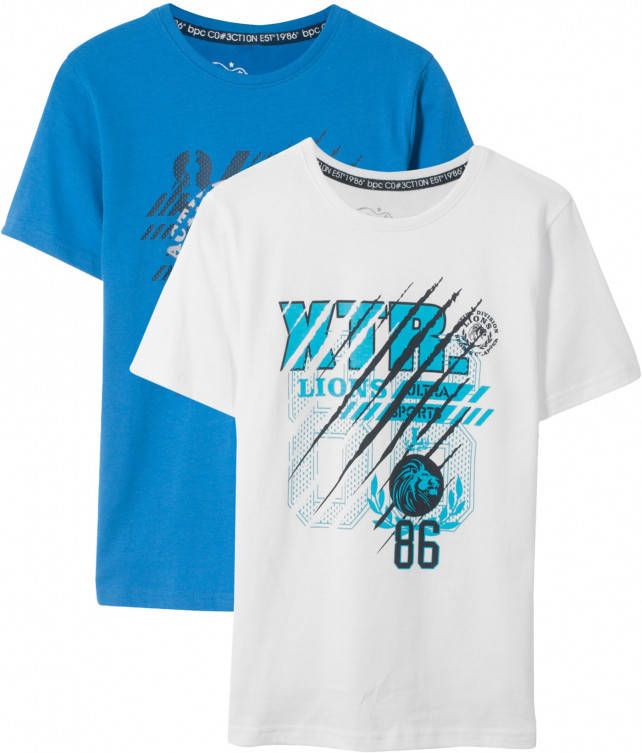 bonprix Jongens T shirt(set van 2)met biologisch katoen