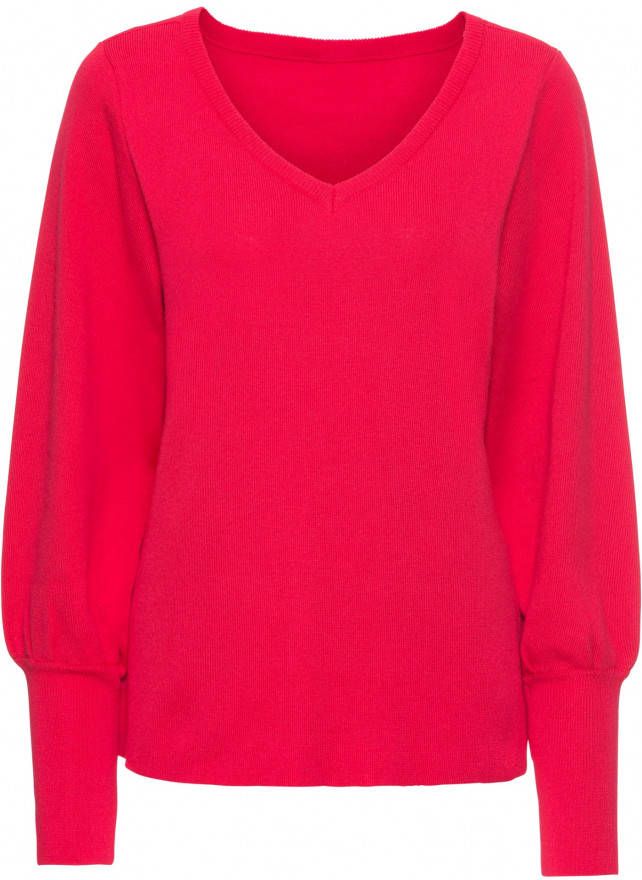 bonprix Trui met ballonmouwen van viscose