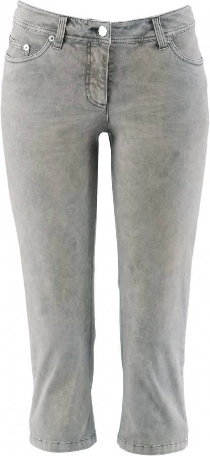 bpc bonprix collection 3/4-broek, rookgrijs, 97% katoen, 3% elastan