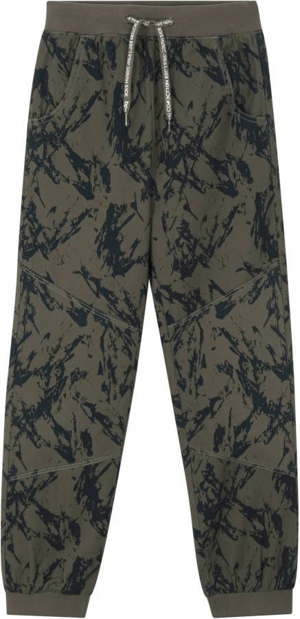 bonprix Jongens broek met zachte ribband en print, regular fit