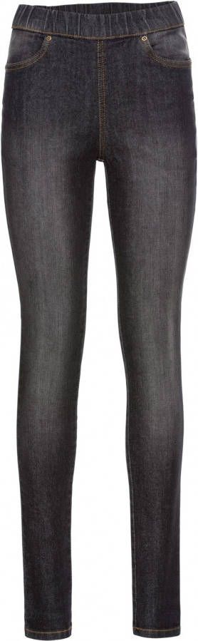 John Baner JEANSWEAR Jegging, zwart used, 82% katoen, 17% polyester, 1% elastan