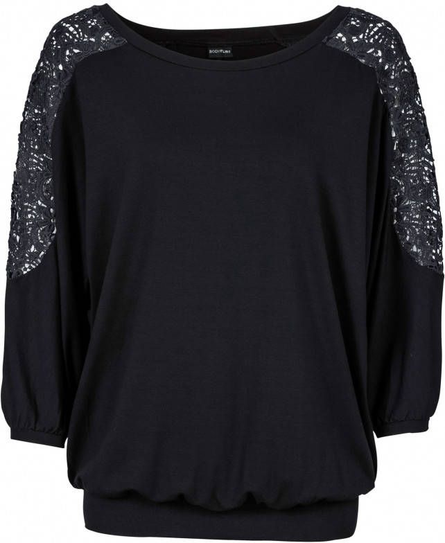 bonprix Oversized shirt met kant