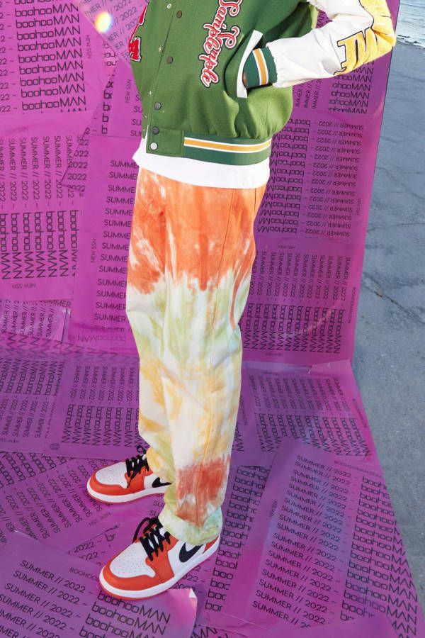 boohoo Baggy Tie Dye Spijkerbroek, Orange