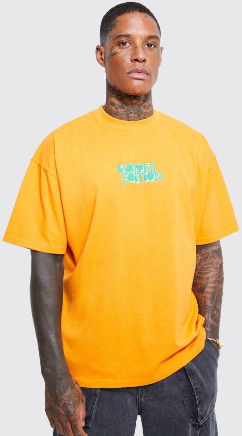 boohoo Oversized Limited T Shirt Met Relië, f, Orange